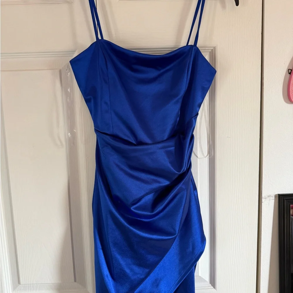 Windsor Royal Blue Asymmetrical Dress - Picture 1 of 3